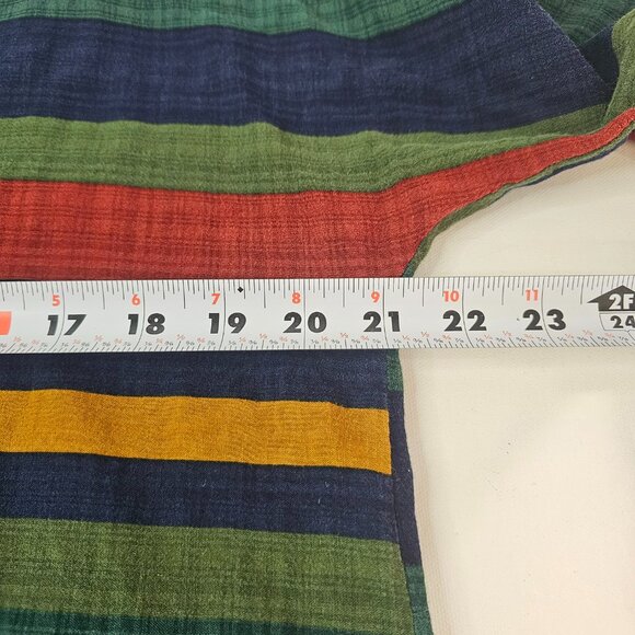 Emery Rose Multicolor Top Shirt Striped Size L Fall Autumn Colors Round Neck - Picture 8 of 9